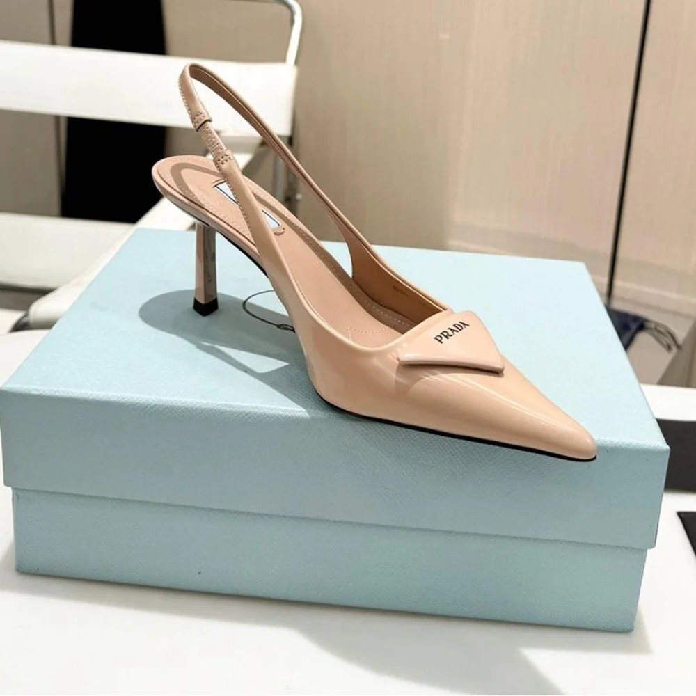 Prada Nude Pink Women's High Heels - Picture 5 of 8